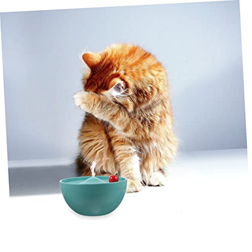 Bebedero para gatos de cerámica Toddmomy color verde miniatura 5