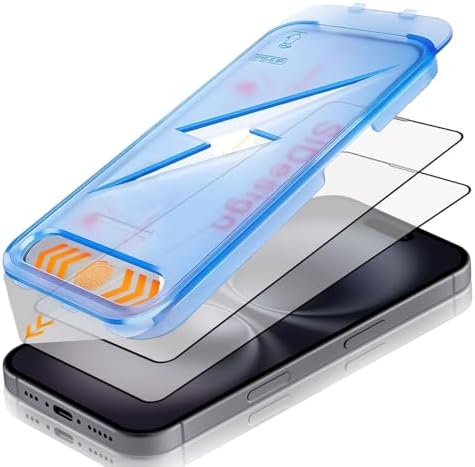 IPhone 16 Pro Max Screen Protector, 6.9-inch Tempered Glass, 9H Hardness, 2-Pack with Installation Kit,automatically removing dust and air bubbles