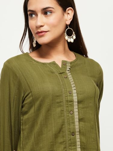 Image of Max Women Regular Fit Embroidered Ethnic Top