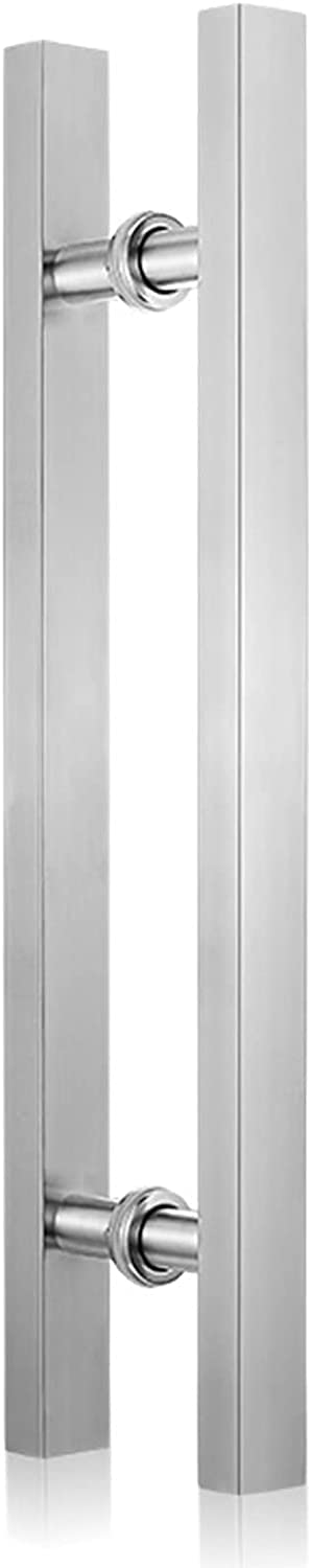 Gthtuhfd Silver Door Handle Elegant Glass Door Handle,Rose Gold Push Sliding Barn Door Pull Bar Metal Pole Pantry Gate Replacement Hardware,-50Cm/1.6Ft