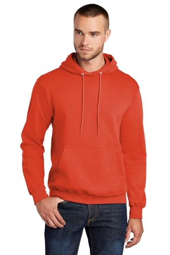 Port & Co Core Fleece Pullover Hooded Sweatshirt-PC78H-2XL-Neon Orange