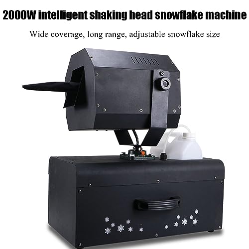 Máquina portátil de nieve artificial, máquina pulverizadora de efecto nieve de 2000 W con control remoto, cabezal oscilante de 90° y tamaño ajustable de copos, para Halloween miniatura 2