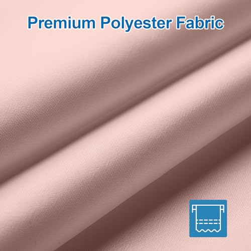 Image of Amazer Blush Pink Shower Liner Cloth Waterproof, Soft Blush Pink Shower Curtain Liner Fabric with Weighted Stones, Washable Shower Curtain and Liner 2-in-1, 12 Grommet Holes, 72 x 72 Inches
