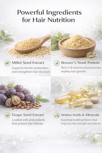 Image of Adgain Tablet for Hair Growth & Hair Fall Control | Biotin, Amino Acids, Grape Seed Extract & Multivitamins | Nutraceutical Supplement for Men & Women | 30 Tablets