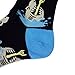 HSELL Mens Fun Patterned Dress Socks Funny Novelty Crazy Design Cotton Socks Gift for Men (4 Pairs - Shark)
