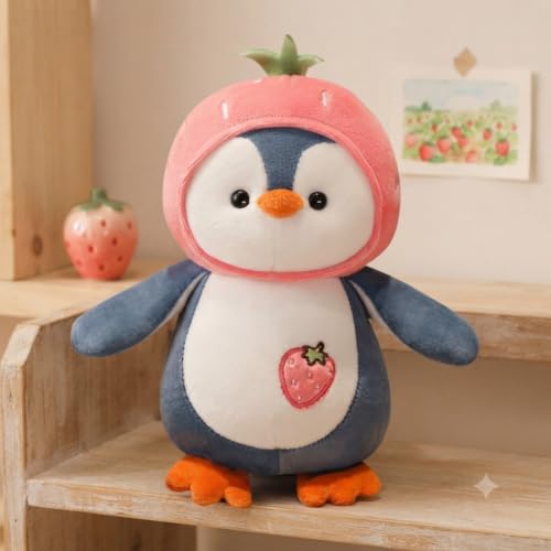 Image of Storescent Stuffed Animal Cute Plush Toy - Hugging Plush Squishy Pillow Toy Gifts (Penguin with Pink Cap)