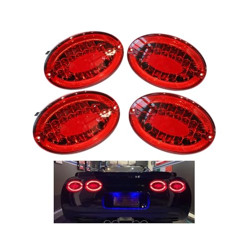 dreamdragon LED Tail Lights, Rear Brake Lamp, Tail Turn Signal Light, Fit For 1997-2004 Chevy C5 Corvette, Set of 4