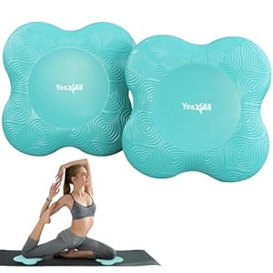 Yes4All 2PCS Yoga Knee Pads Extra Thick, Yoga Kneeling Pad for Pilates Exercise, 13/16 Inches Cushion Knees Elbow Mat Supplies for Women Men Fitness Travel