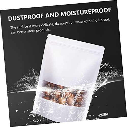 Bolsas de papel kraft con ventana transparente autocierre resistente de 50 8
