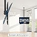 VIVO Ceiling Swivel TV Mount for 43 to 86 inch Screens, Telescoping Height Adjustment with 5.5ft Extension Pole, Fits Pitched/Vaulted Roof, Holds 132 lbs, Black, MOUNT-VC86-5