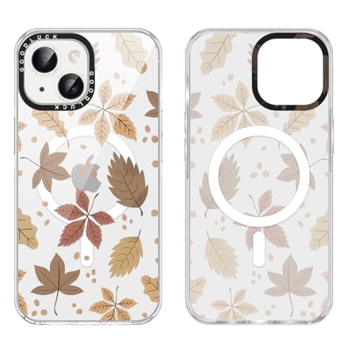 Xylota Cover Magnetica per iPhone 15 6,1", Custodia Aesthetic Autunno Fiori Disegni Foglia d'acero Ragazza Case Compatibile con MagSafe, Trasparente Morbido Silicone Antiurto Protettiva Cover, Bianco Xylota Cover Magnetica per iPhone 15 6,1", Custodia Aesthetic Autunno Fiori Disegni Foglia d'acero Ragazza Case Compatibile con MagSafe, Trasparente Morbido Silicone Antiurto Protettiva Cover, Bianco