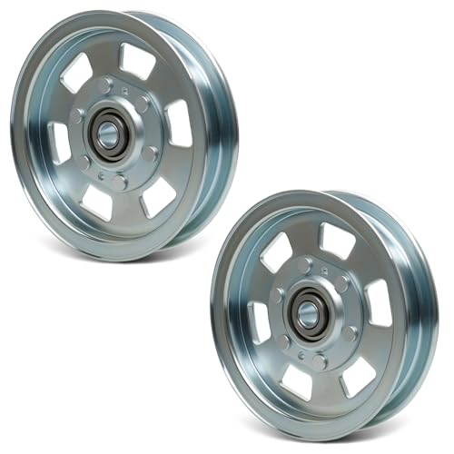 033-8000-00 Flat Idler Pulley, Lawn Mower Idler Pulley Compatible with Bad Boy 48' 50' 54' 60' ZT Series, 48' 54' MZ Series, 54' 61' 72' Outlaw Series Replace 033-2000-00 033-7201-00 033-7201-25 2 Pcs