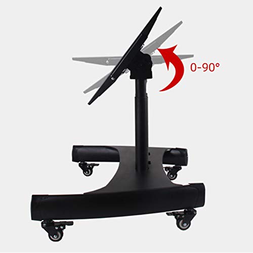 Bigalleons Mobile Tv Mount Stand, Low Height Monitor Cart With Wheels For 32-65 Inch Flat Curved Screen Tv, Led Lcd, Height Adjustable, 90°Adjustable Viewing Angle #TOP3