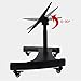 BIGalleons Mobile TV Mount Stand, Low Height Monitor Cart with Wheels for 32-65 inch Flat Curved Screen TV, LED LCD, Height Adjustable, 90°Adjustable Viewing Angle