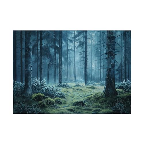 Impression sur toile premium paysage forestier pour decoration murale de salon 80x120cm