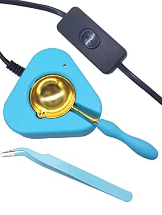 Electric Wax Seal Warmer Kit with Spoon and Tweezers