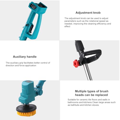 Brosse à récurer électrique sans fil rechargeable pour sol et carrelage