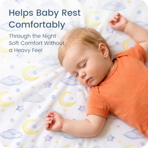 Image of Crib Sheets 28x52x9 Inch, Fitted Baby Mattress Sheets 2 Pack