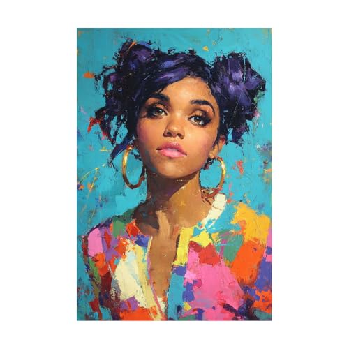 Tableau femme africaine pour habiller un grand mur de chambre