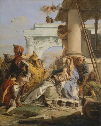 L'Adoration des mages impression toile : habillez un mur vide avec ce grand tableau salon 60x90