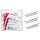 set of 10 pendaflex 43-1/2 hanging file folder tabs, 1/3 cut, 3 1/2 inch, clear/white, 25/pack