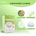 YOMTO Commode Liners with Absorbent Pads, 50 Count Lemon Scented Bags and 50 Commode Pads, Leak-Proof & Extra Thick, Disposable, Universal Fit for Bedside Commode, Portable Toilet Chair