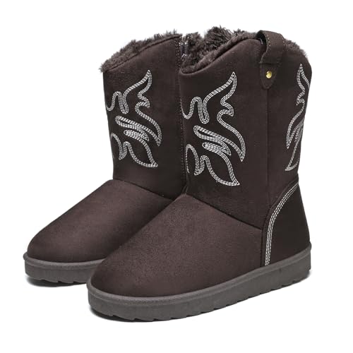 Fashion Embroidery Faux Fur Lined Boot