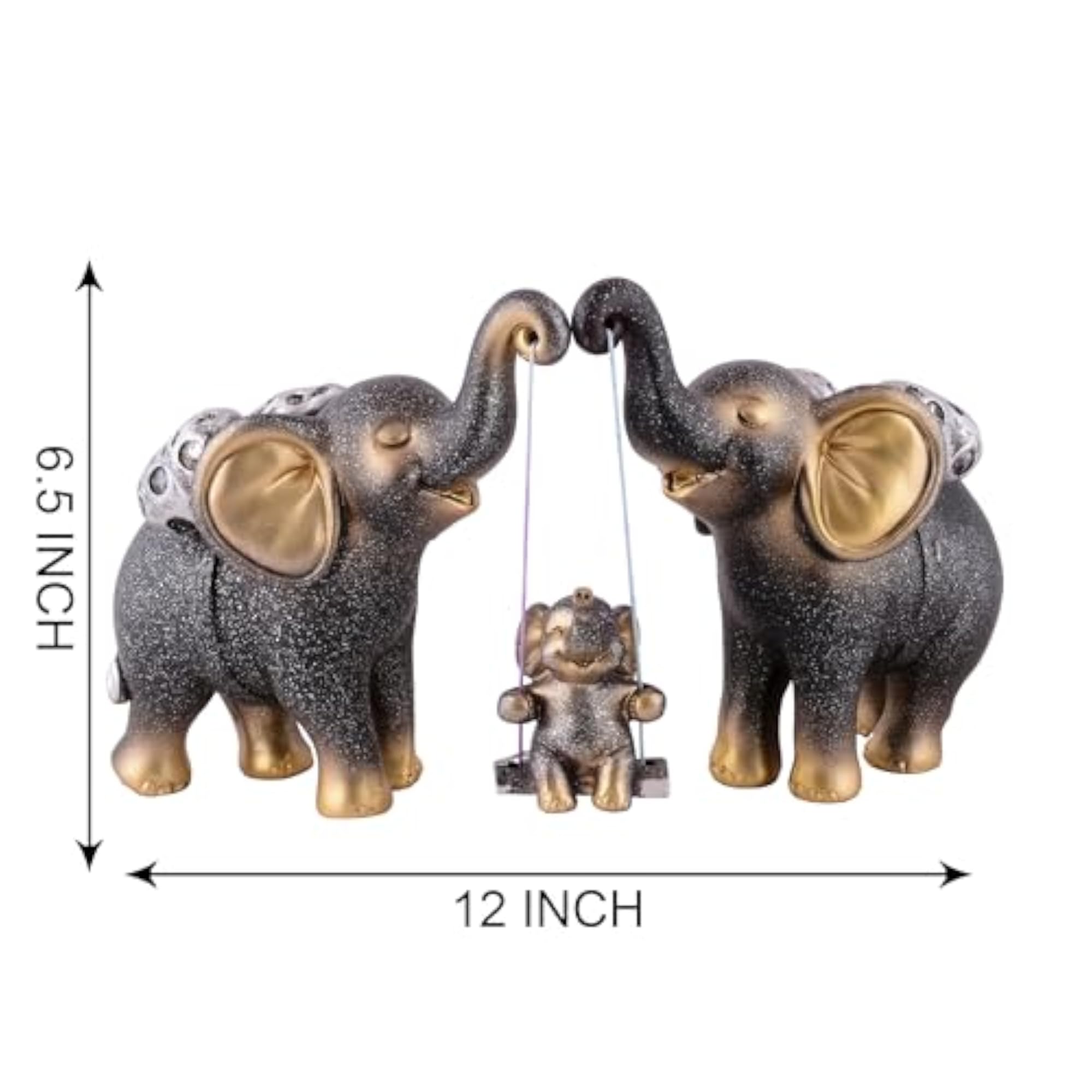 Decorative Elephant Family Showpiece