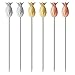 Cocktail Picks Stainless Steel Martini Picks Reusable Fruit Picks by Homestia Set of 6