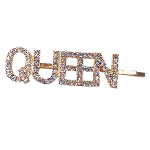 Simdoc 1 Pc Hollow Out Letters Bobby Pin Hair Clip Luxury Shimmer Rhinestone Letters Hairpin Styling Barrette For Women Girls