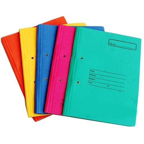 Royal Ent. Premium Multicolor Paper Cobra Files with Spring Inside for Home,School and Office Use (Pack of 48pcs)