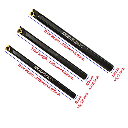 Aszlbym 07 Snr0008K11 Snr0010K11 Snr0012M11 Lathe Carbide Turning Tools Holder Indexable Internal Threading Boring Bar Set thumb #3