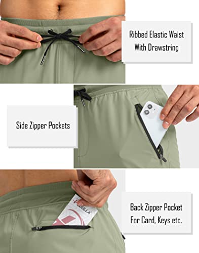 Image of Pudolla Men's Lightweight Jogger Pants Workout Running Tapered Joggers for Men with Zipper Pockets for Athletic Travel Casual
