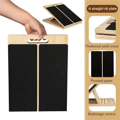 Tabla inclinada de madera para ejercicios con asa antideslizante miniatura 2
