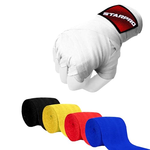 Starpro Boxing Hand Wraps 2.5m & 4.5m Mexican Style Wrist Wraps with Thumb Loop Elastic Hand Wraps for Boxing Kickboxing MMA for Men & Women