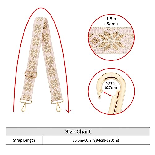 Image of Wide Shoulder Strap Adjustable Replacement Belt Guitar Style Crossbody Bag Handbag Strap Multicolor Canvas Straps(Wide:2in)(Color64)