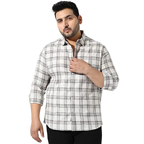 Image of Instafab Plus Men's Button Up Regular Fit Shirt for Casual Wear Modern Clothing Shirt Crafted with Regular Sleeve, Comfort Fit & High-Performance for Everyday Wear