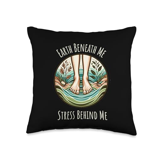 Mindful Grounding Somatic Therapy Earthy Stress Relief Throw Pillow