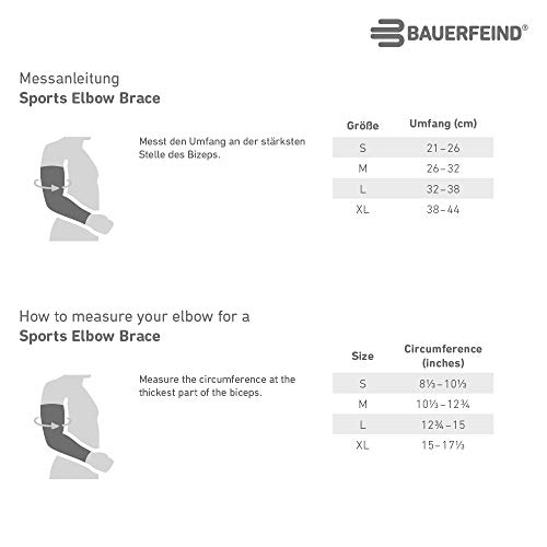 Bauerfeind 11061621070002 Sports Elbow Brace, Shape, Medium, Black () #TOP4