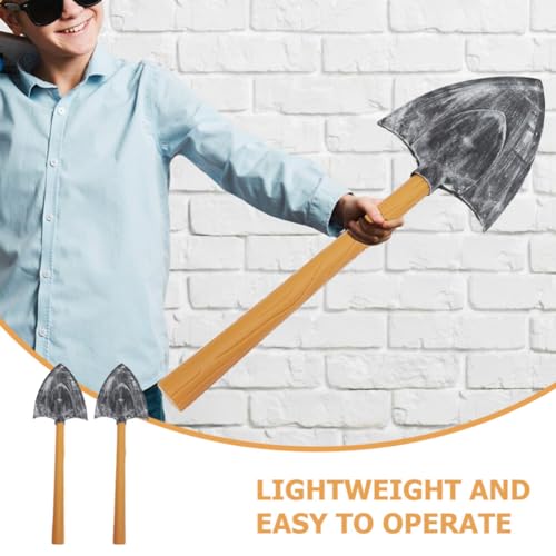 LIFKOME Plastic Fake Shovel Foam Spade Toy Dwarf Shovel Costume Halloween Gravedigger Prop Party Decoration Foam Pickaxe Toy Cosplay Costume Handheld Accessory