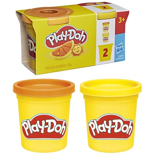 Image of Play-Doh 2 Pack, 3 Ounce Cans, Orange & Yellow Modeling Compound, Kids Arts & Crafts 3+