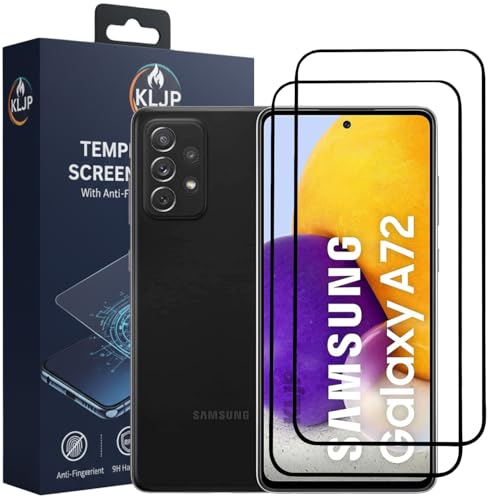 Image of Military-Grade Gorilla Tempered Glass For Samsung Galaxy A72 With Installation Kit | Edge to Edge Coverage | Black (Pack Of 2)