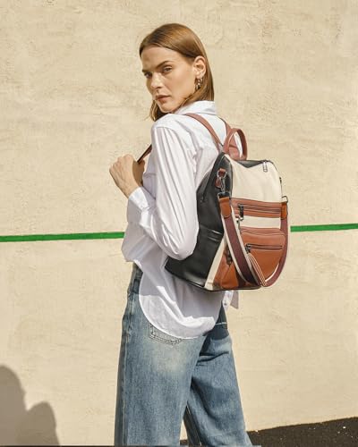 Image of Telena Womens Backpack Purse Vegan Leather Large Travel College Shoulder Bag with Tassel