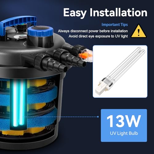 Bombilla UV 13W G23 reemplazo 2 piezas para filtros de estanque miniatura 6