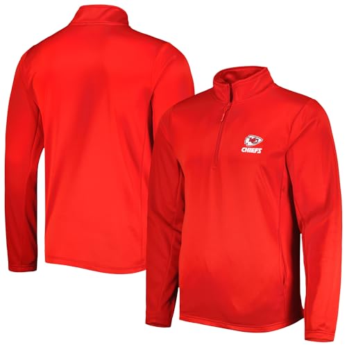Image of Dunbrooke Men's Royal Buffalo Bills All-Star Tech Quarter-Zip Top