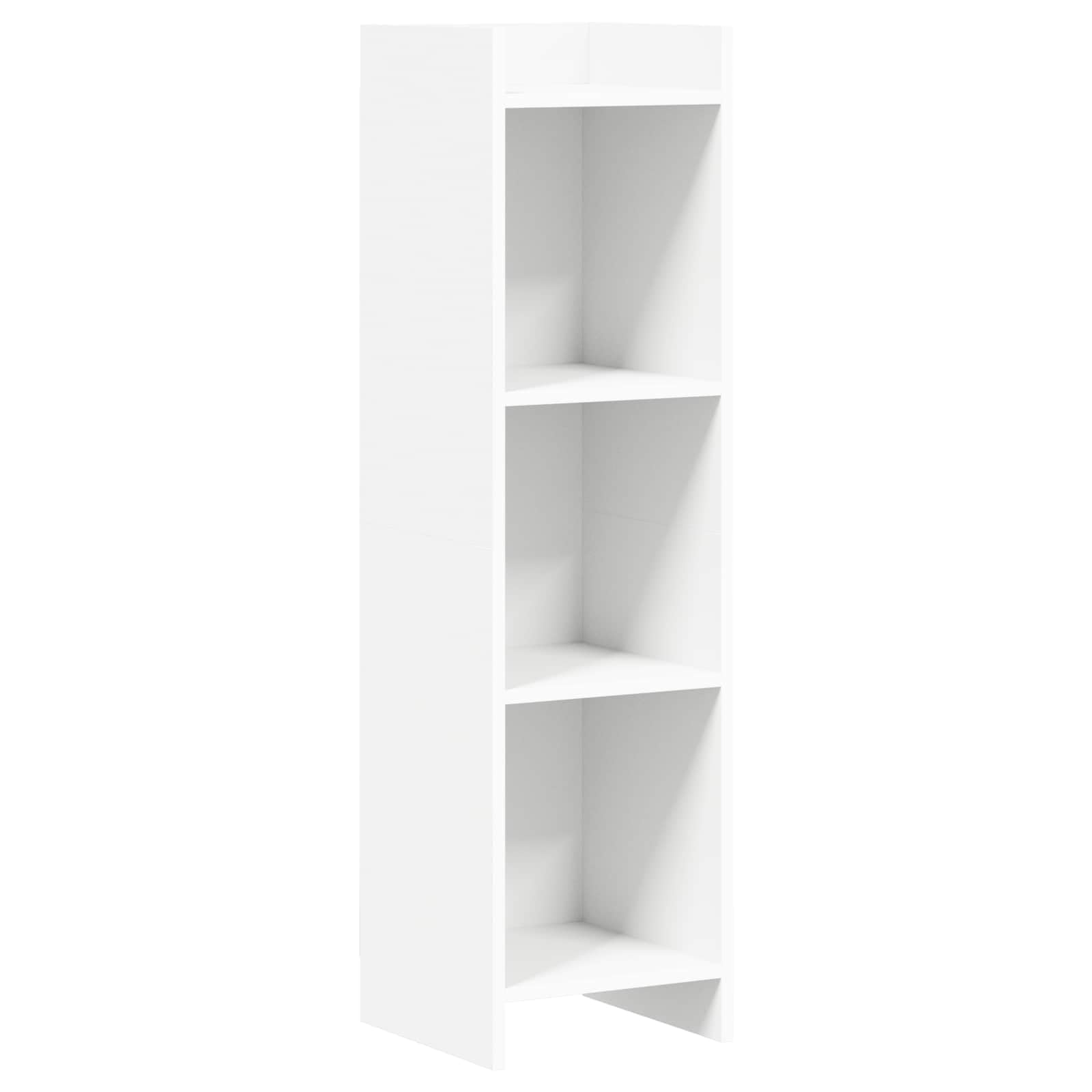 Bücherregal mit 3 Einlegeböden, weiß, 30 x 30 x 111 cm, aus technischem Holz | Modernes rechteckiges Design, einfache Montage, viel Platz für Bücher und Dekoration, Reinigung mit feuchtem Tuch