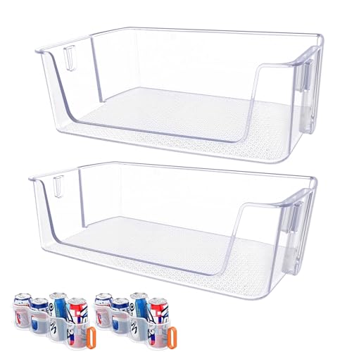 Image of [2 PACK] UPGRADED RF28T5001SR RF28T5021SR DA97-20989A DA63-09780A RF28T5101SR RF28T5021SG RF28T5F01SR Left Refrigerator Door Bin Compatible with Samsung Refrigerator Door Shelf Fridge Door Shelves