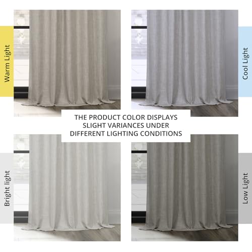 Image of HPD Half Price Drapes - Faux Linen Curtains for Living Room (2 Panels) - 100W X 108L - Extra Wide Textured Room Darkening Curtains for Bedroom 108 Inches Long - Drapes for Home Decor, Oatmeal