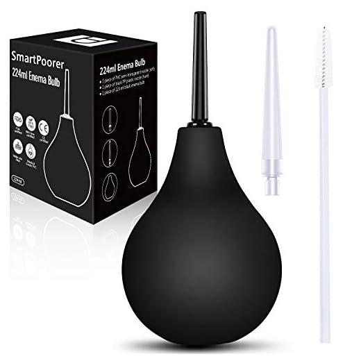 Enema Bulbo de Primera Calidad de 225ml, Ducha Vaginal de Silicona, Limpiador Anal con 2 Accesorios,Seguro para el lavado anal y vaginal - Limpieza Rectal, Forma rápida de aliviar el estreñimiento
