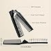 Double Teeth Folding Comb, Portable Travel Folding Hair Brush Compact Pocket Double Headed Hair Brush Anti-static Combs Mini Pocket Comb for Thick & Thin Hairs (Black)